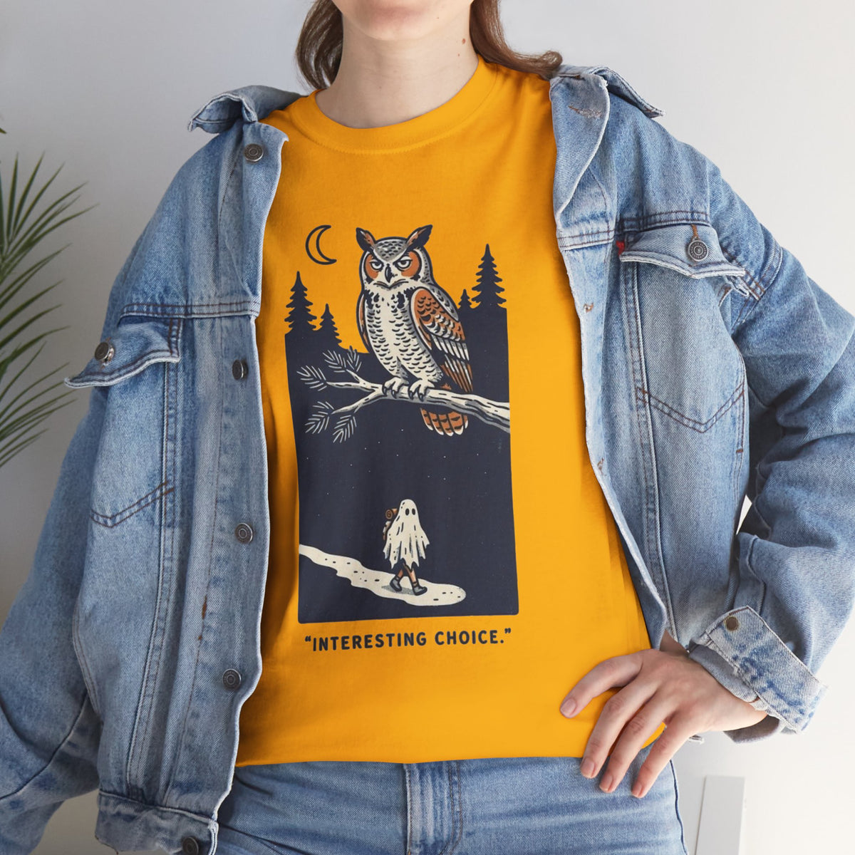 Owl Night Graphic Tee — “Interesting Choice.”