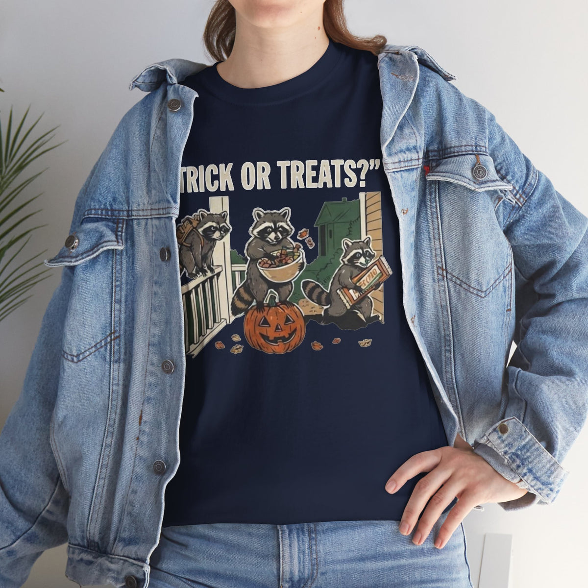 Halloween Raccoons "Trick or Treats?" Tee