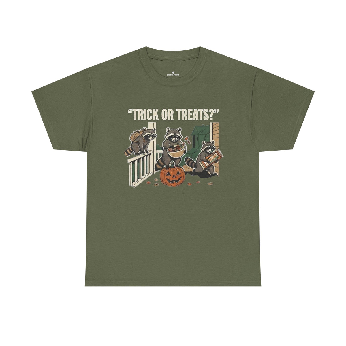 Halloween Raccoons "Trick or Treats?" Tee