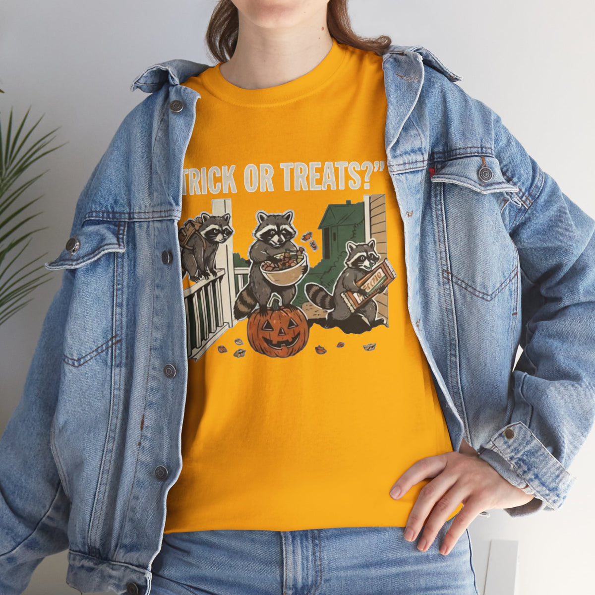 Halloween Raccoons "Trick or Treats?" Tee