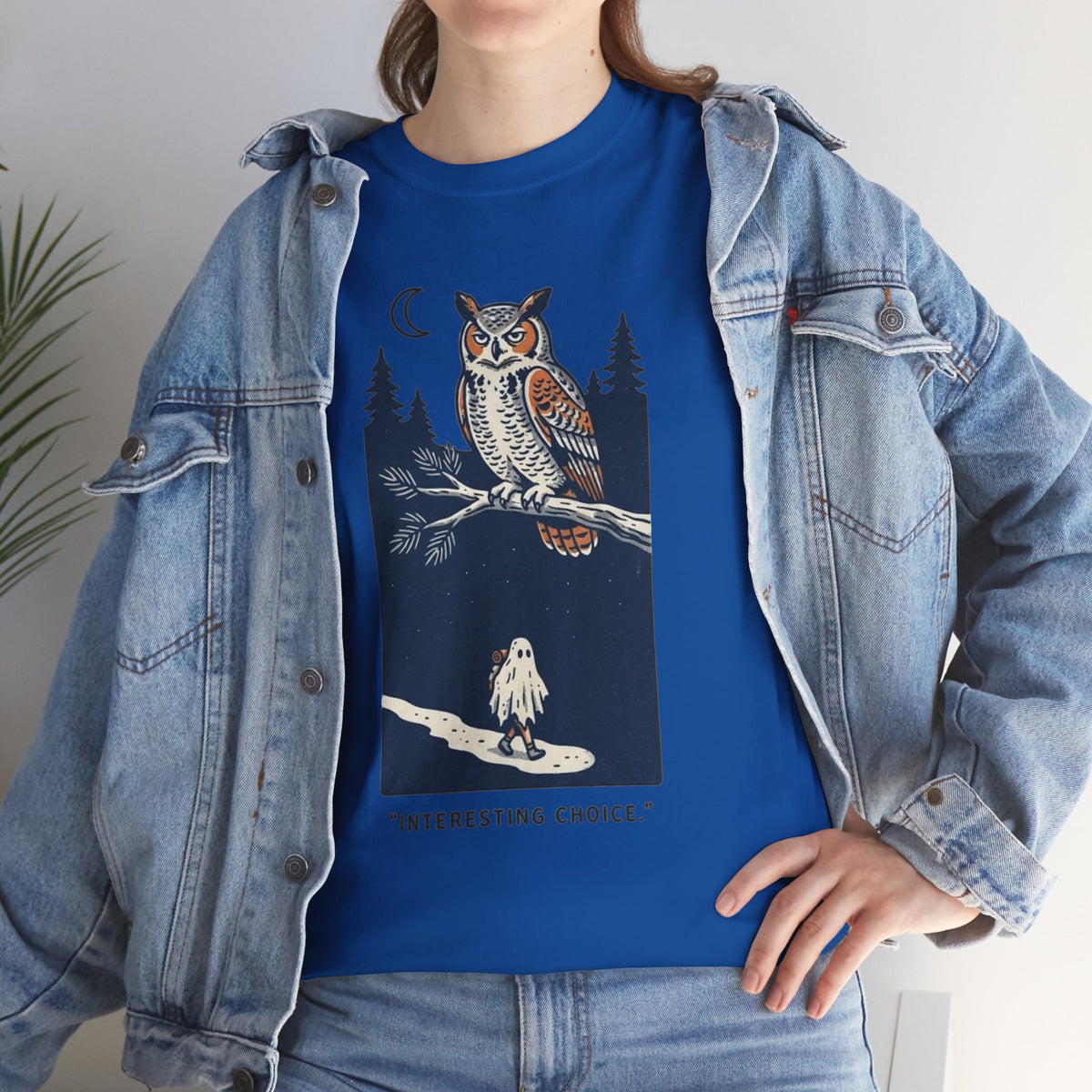 Owl Night Graphic Tee — “Interesting Choice.”