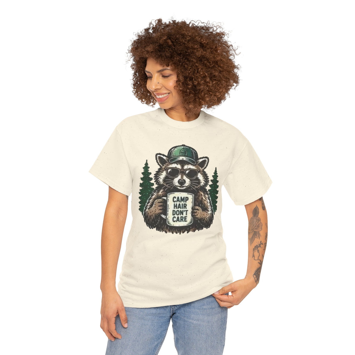 Camp Hair Don’t Care Raccoon T-Shirt