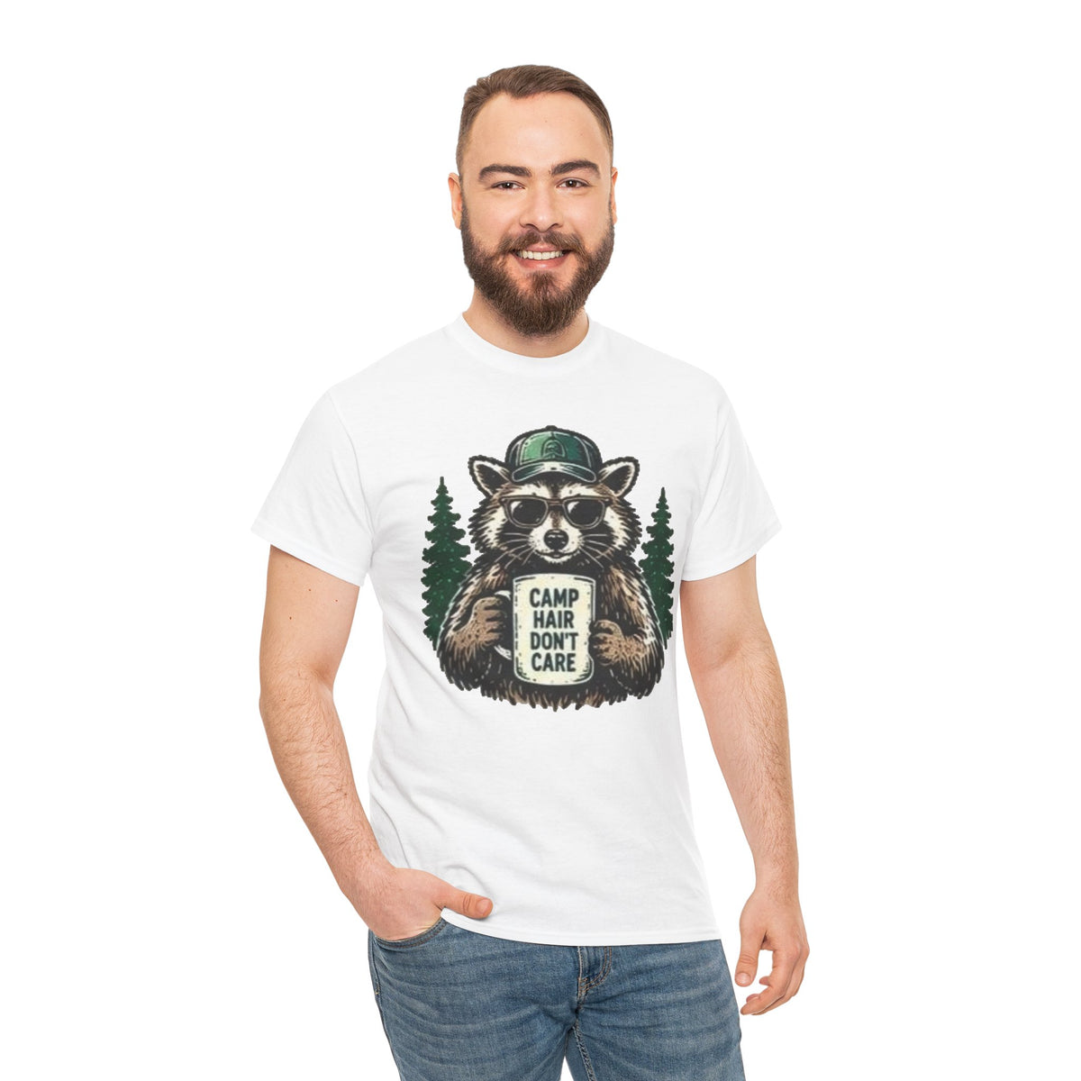 Camp Hair Don’t Care Raccoon T-Shirt