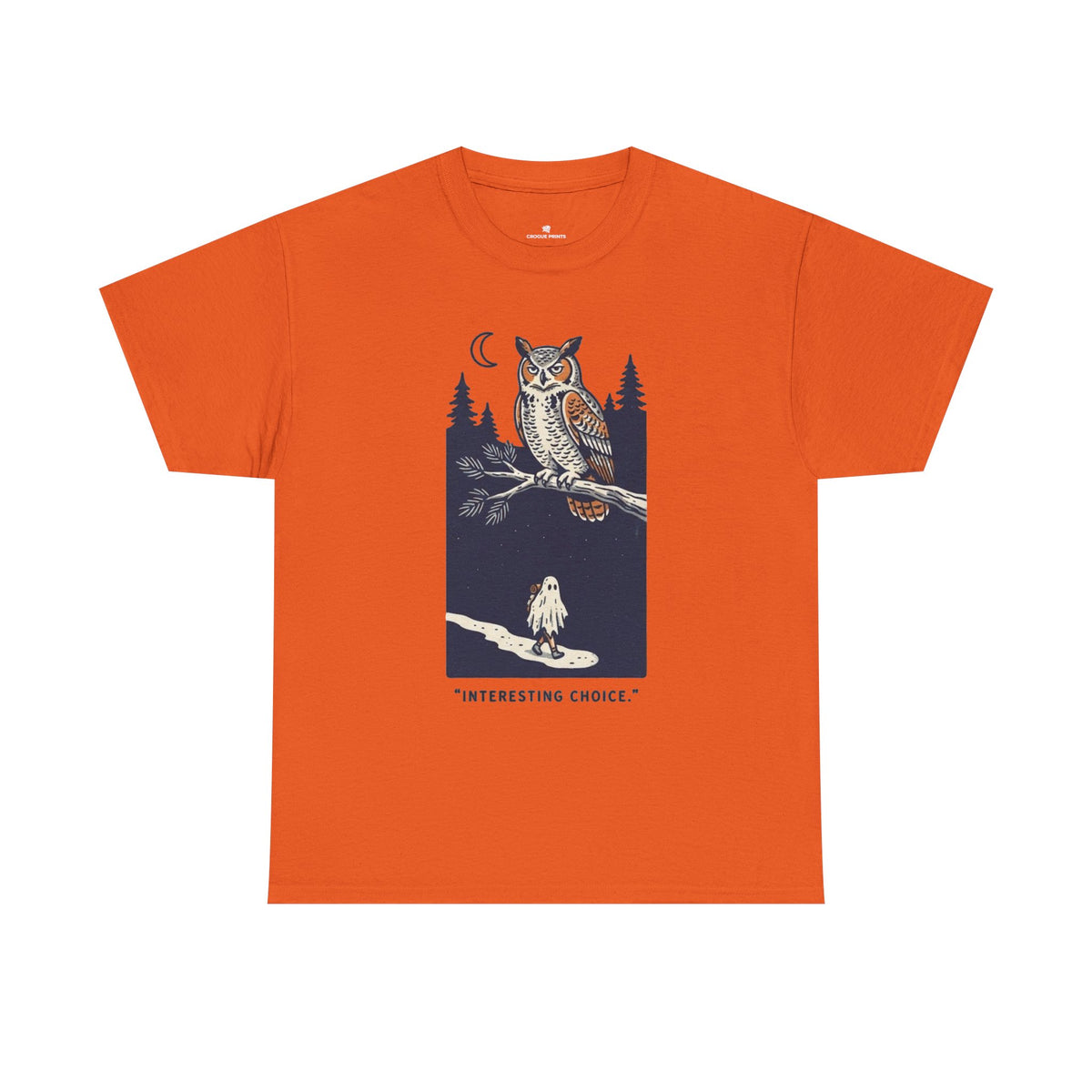 Owl Night Graphic Tee — “Interesting Choice.”