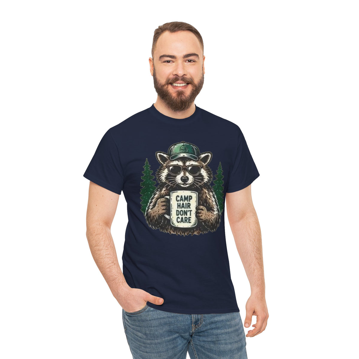 Camp Hair Don’t Care Raccoon T-Shirt