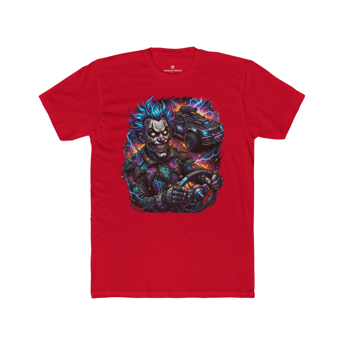 Cyberpunk Evil Clown Graphic T-Shirt