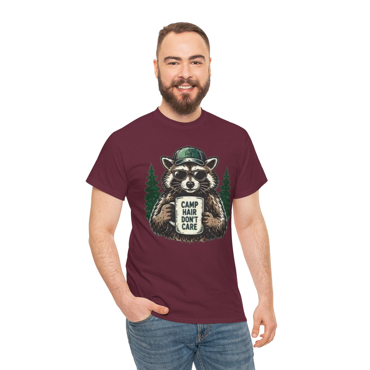 Camp Hair Don’t Care Raccoon T-Shirt