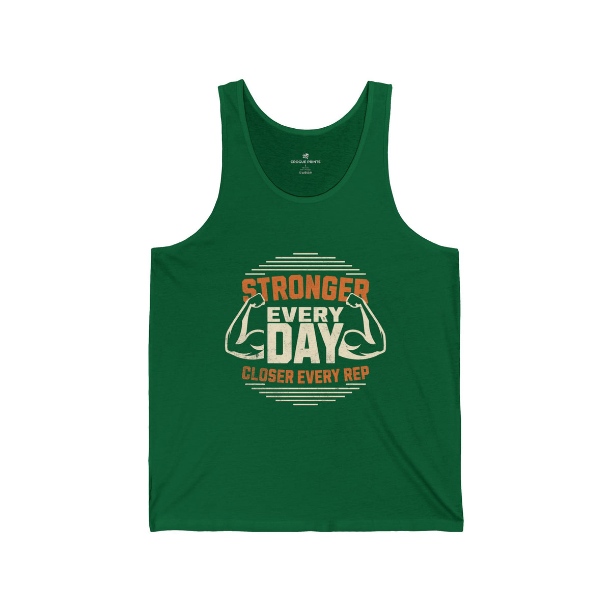 Workout Tank Top — "Stronger Every Day, Closer Every Rep" Gym Tank