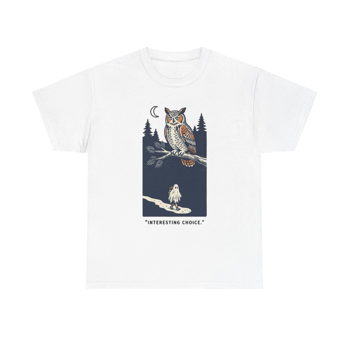 Owl Night Graphic Tee — “Interesting Choice.”