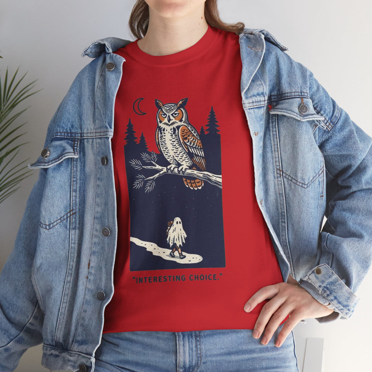 Owl Night Graphic Tee — “Interesting Choice.”
