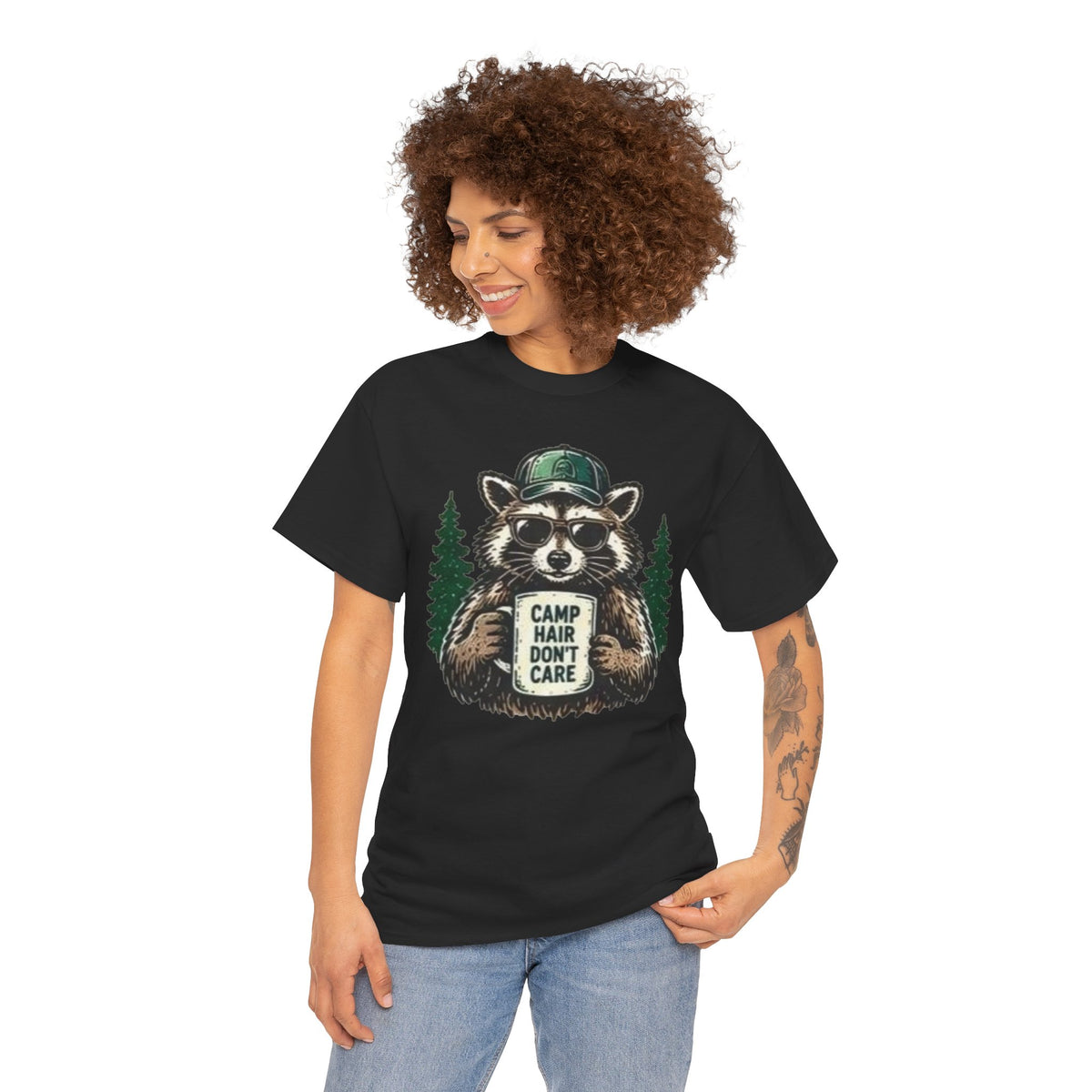 Camp Hair Don’t Care Raccoon T-Shirt