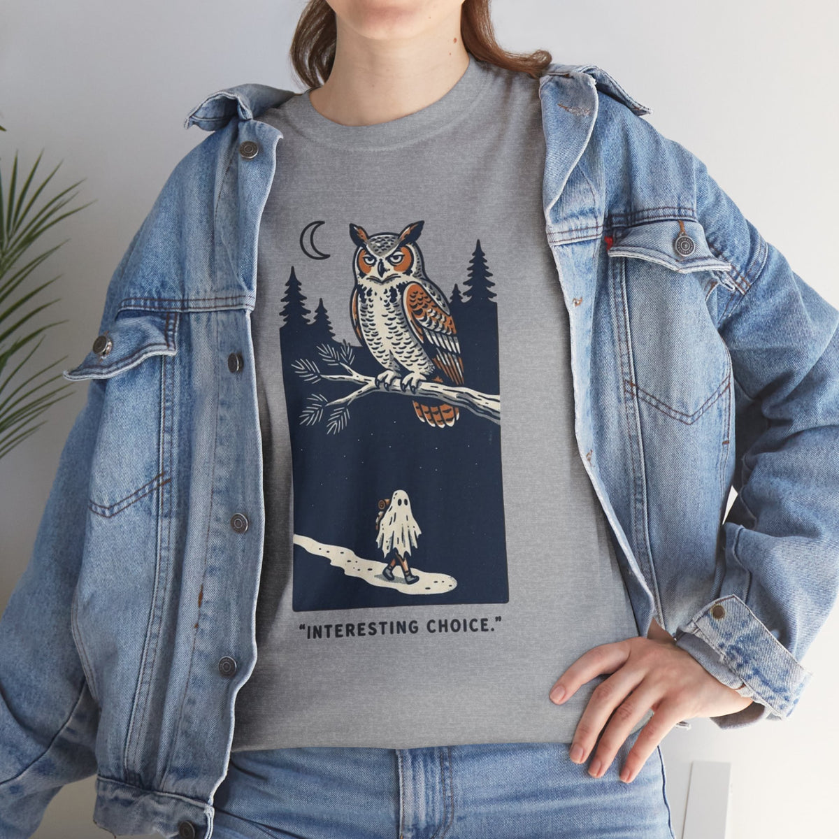 Owl Night Graphic Tee — “Interesting Choice.”
