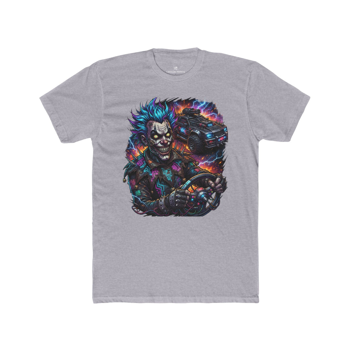 Cyberpunk Evil Clown Graphic T-Shirt