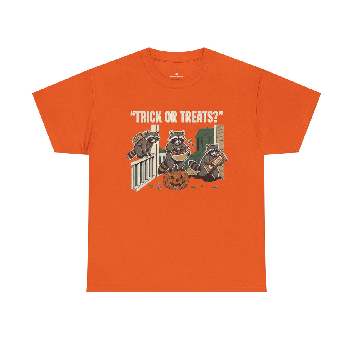Halloween Raccoons "Trick or Treats?" Tee