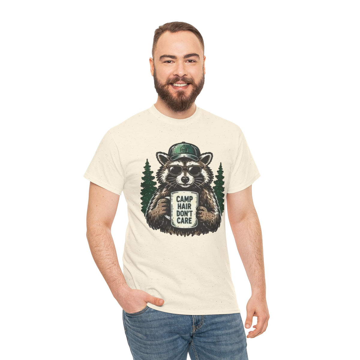 Camp Hair Don’t Care Raccoon T-Shirt