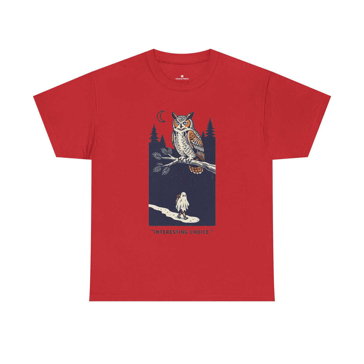 Owl Night Graphic Tee — “Interesting Choice.”