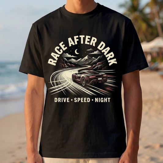 Race After Dark Tee — Vintage Night Racing Graphic T-Shirt