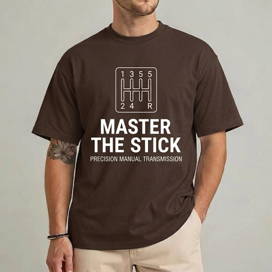 Master The Stick" Manual Transmission T-Shirt