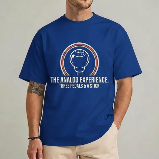 The Analog Experience" Manual Transmission T-Shirt
