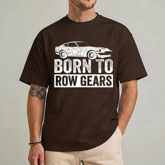 Born to Row Gears" Classic JDM Sports Car T-Shirt