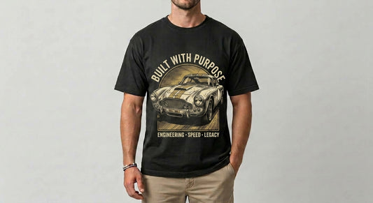 Classic Automotive Graphic T-Shirt – Engineering, Speed & Legacy