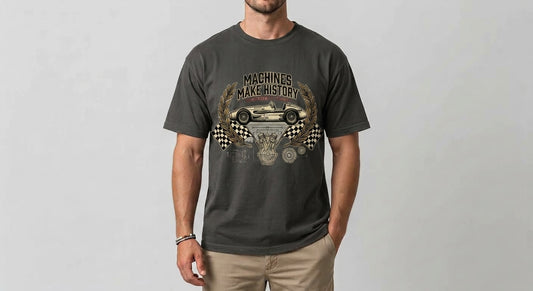 "Machines Make History" Vintage Racer Shirt