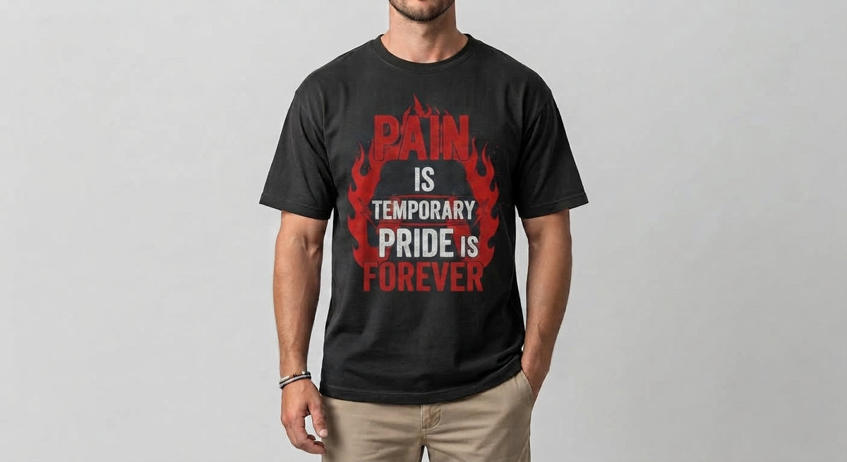 Pain is Temporary Pride is Forever Motivational Workout T-Shirt