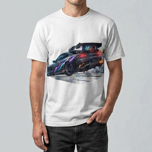 Neon Cyber Drift JDM Sport Car T-Shirt
