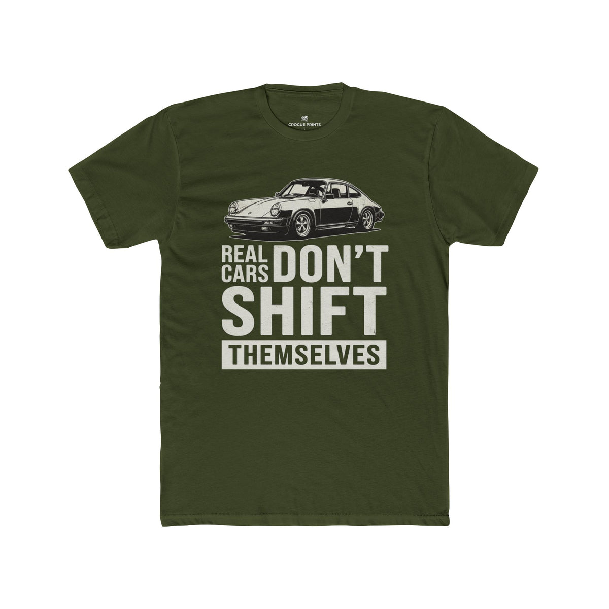 Real Cars Don't Shift Themselves" Classic Sports Car T-Shirt