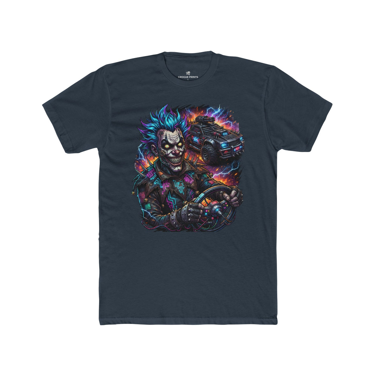 Cyberpunk Evil Clown Graphic T-Shirt