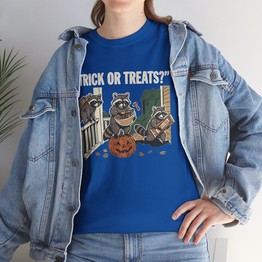 Halloween Raccoons "Trick or Treats?" Tee