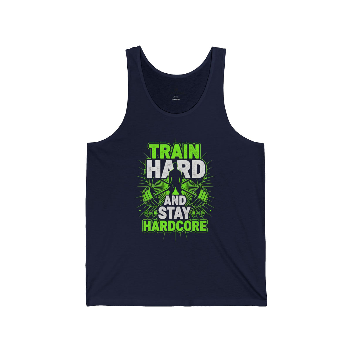 Men’s Gym Tank Top – Train Hard Stay Hardcore Workout & Bodybuilding Shirt
