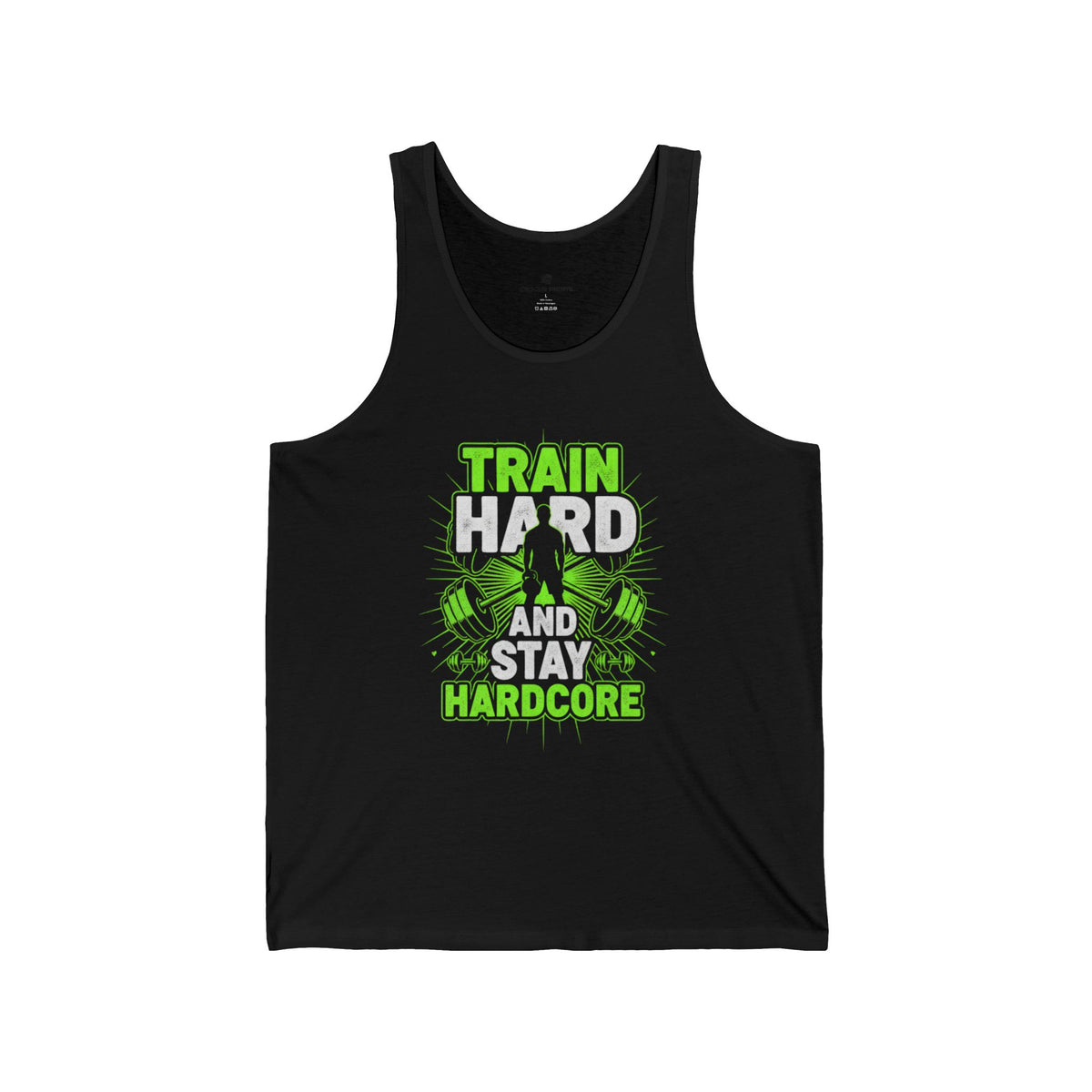 Men’s Gym Tank Top – Train Hard Stay Hardcore Workout & Bodybuilding Shirt