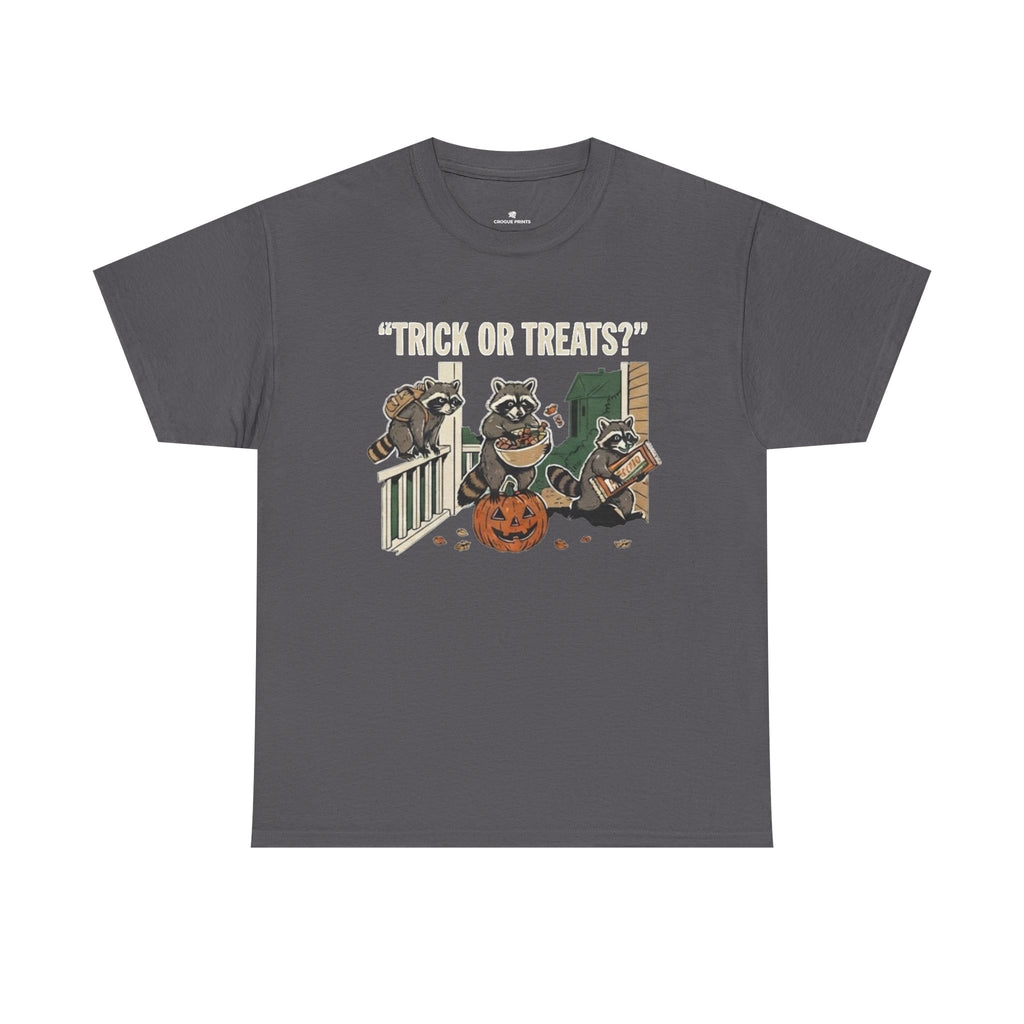 Halloween Raccoons "Trick or Treats?" Tee