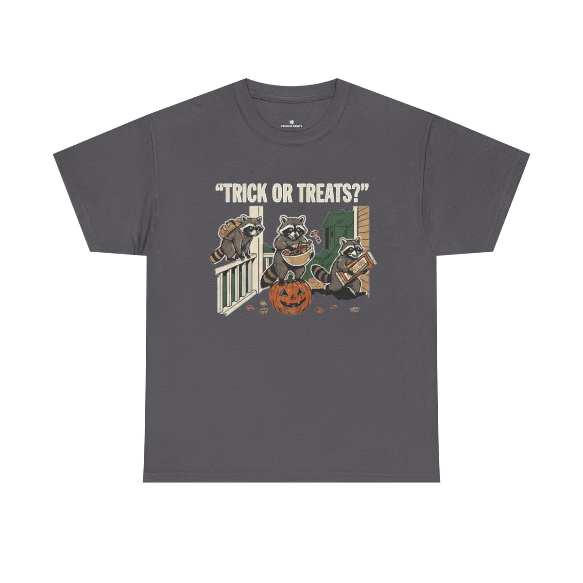 Halloween Raccoons "Trick or Treats?" Tee