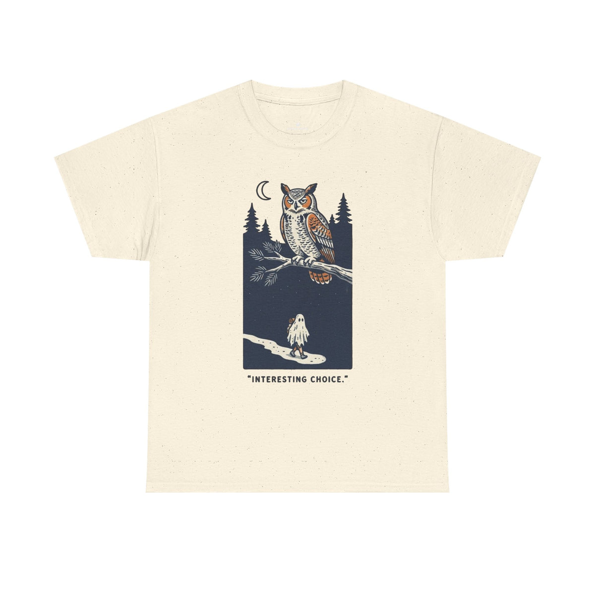 Owl Night Graphic Tee — “Interesting Choice.”