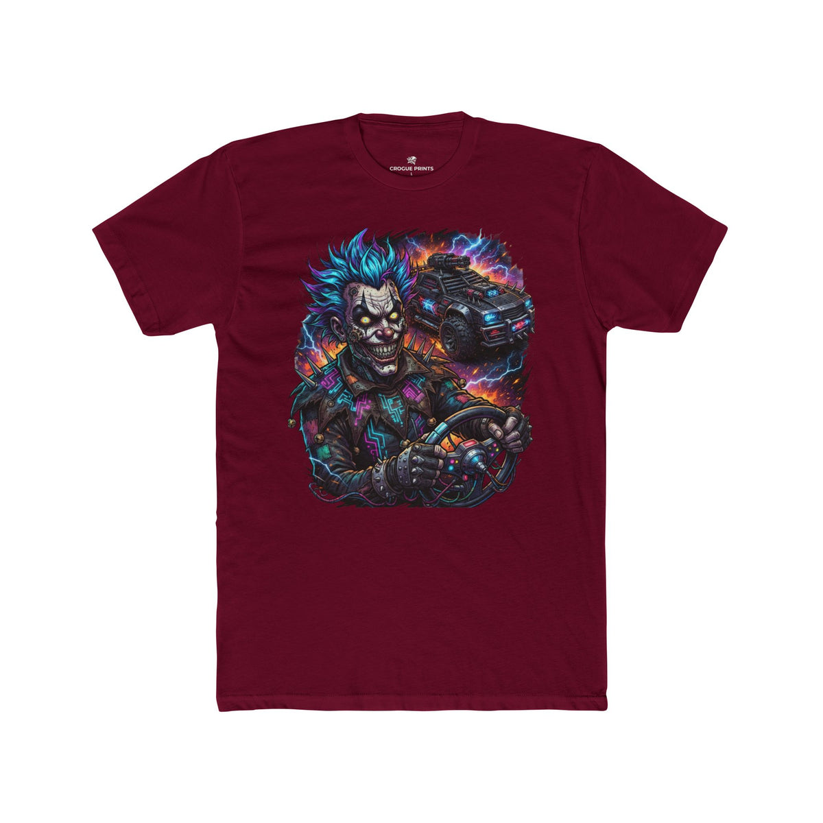 Cyberpunk Evil Clown Graphic T-Shirt