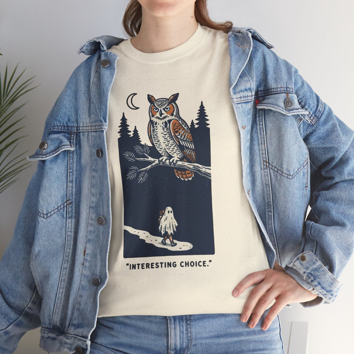 Owl Night Graphic Tee — “Interesting Choice.”