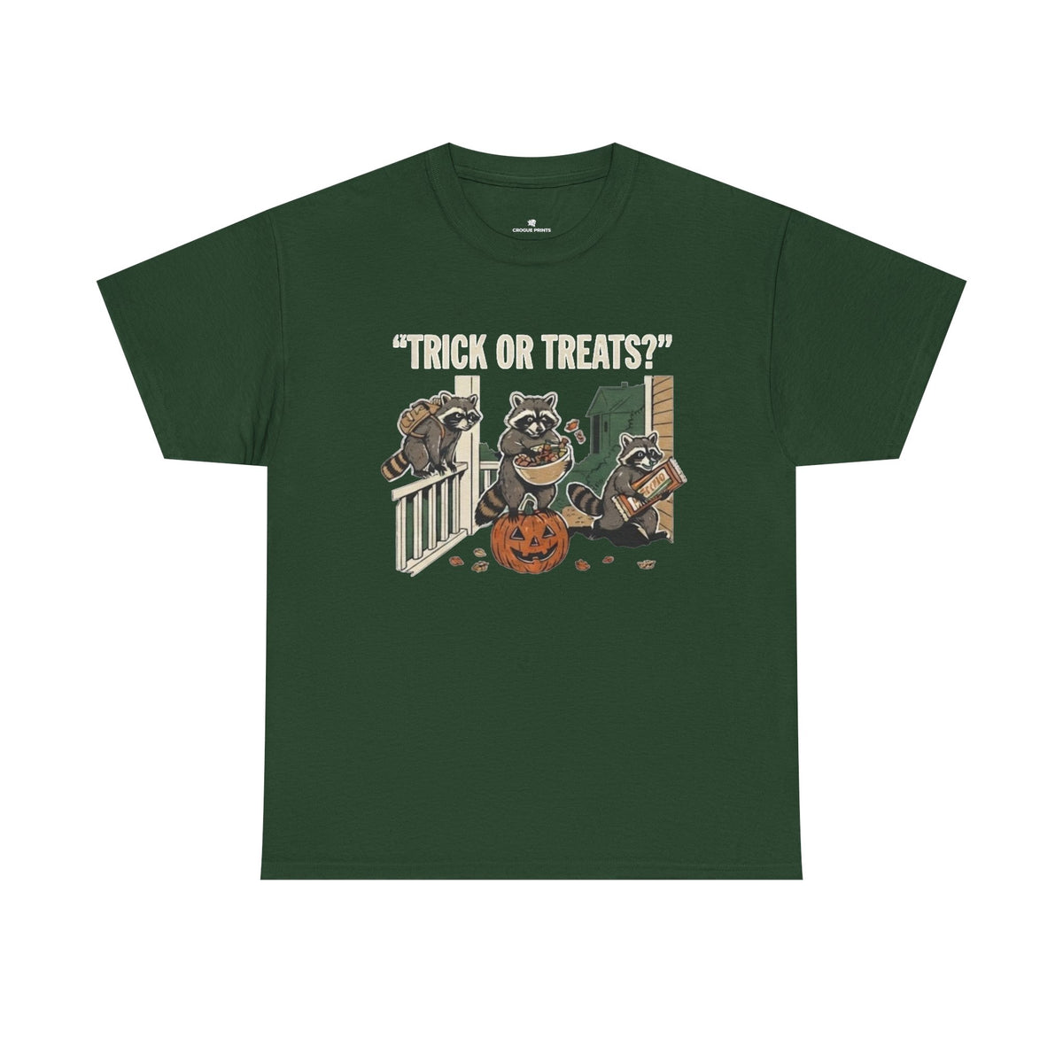Halloween Raccoons "Trick or Treats?" Tee