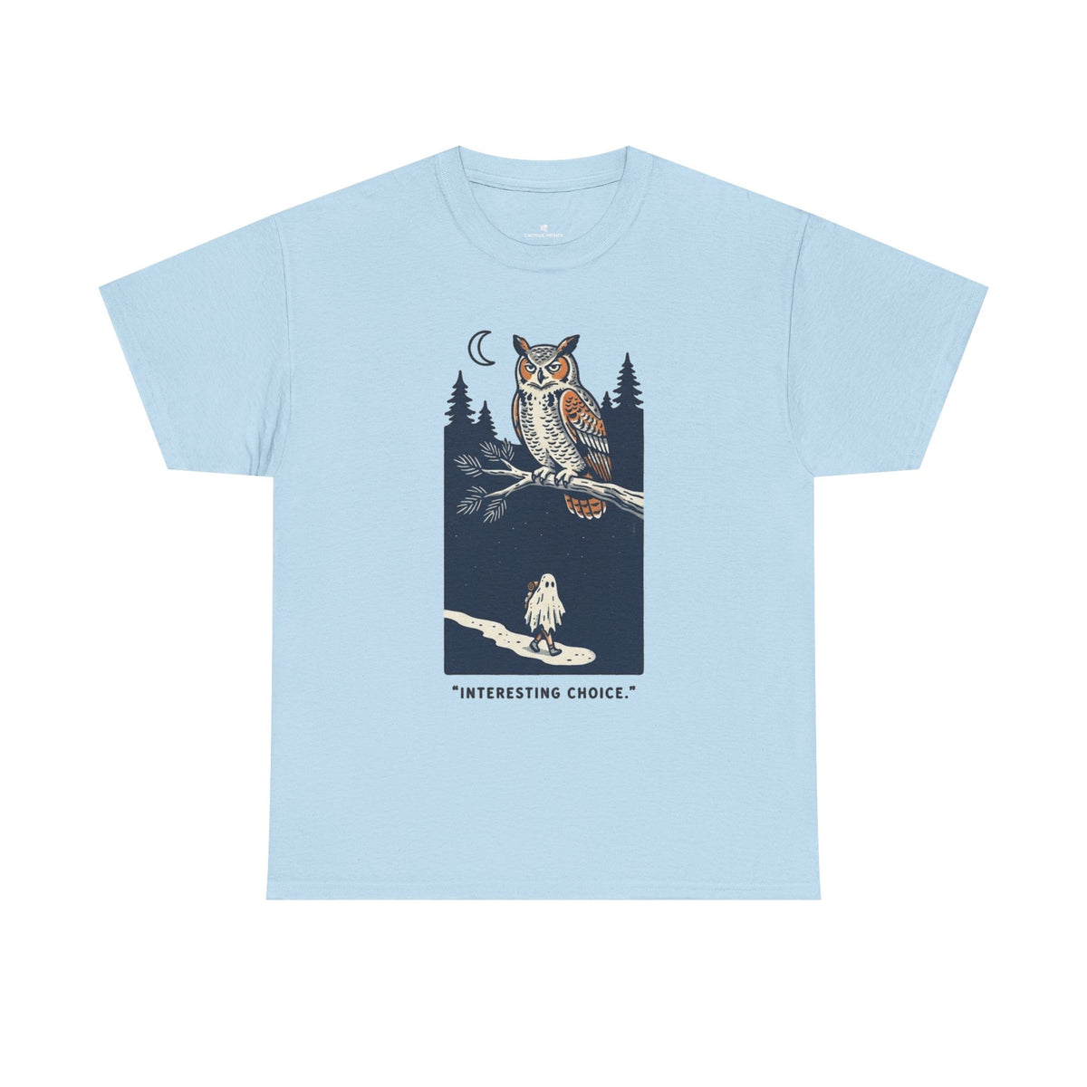 Owl Night Graphic Tee — “Interesting Choice.”