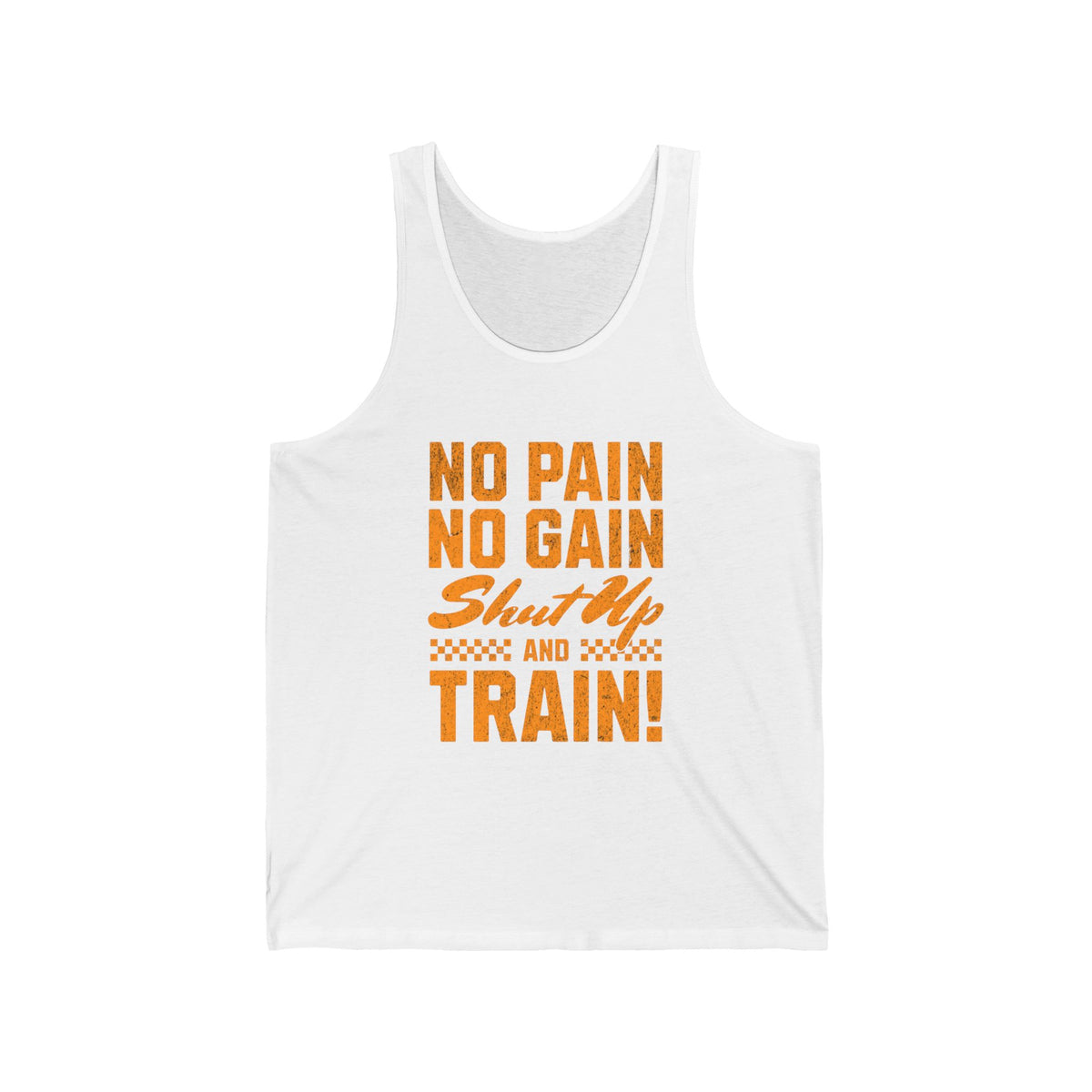 No Pain No Gain Graphic Tank Top | Distressed Typography Gym Workout Tank | Athletic Training Top