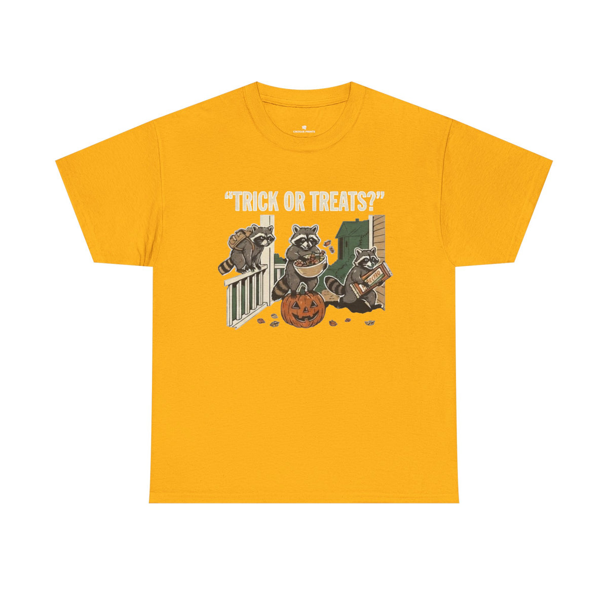 Halloween Raccoons "Trick or Treats?" Tee