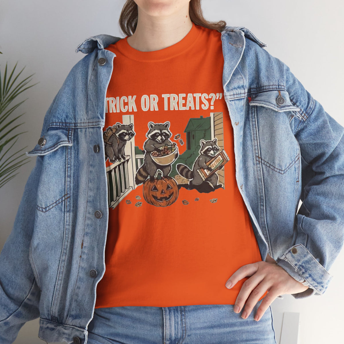 Halloween Raccoons "Trick or Treats?" Tee