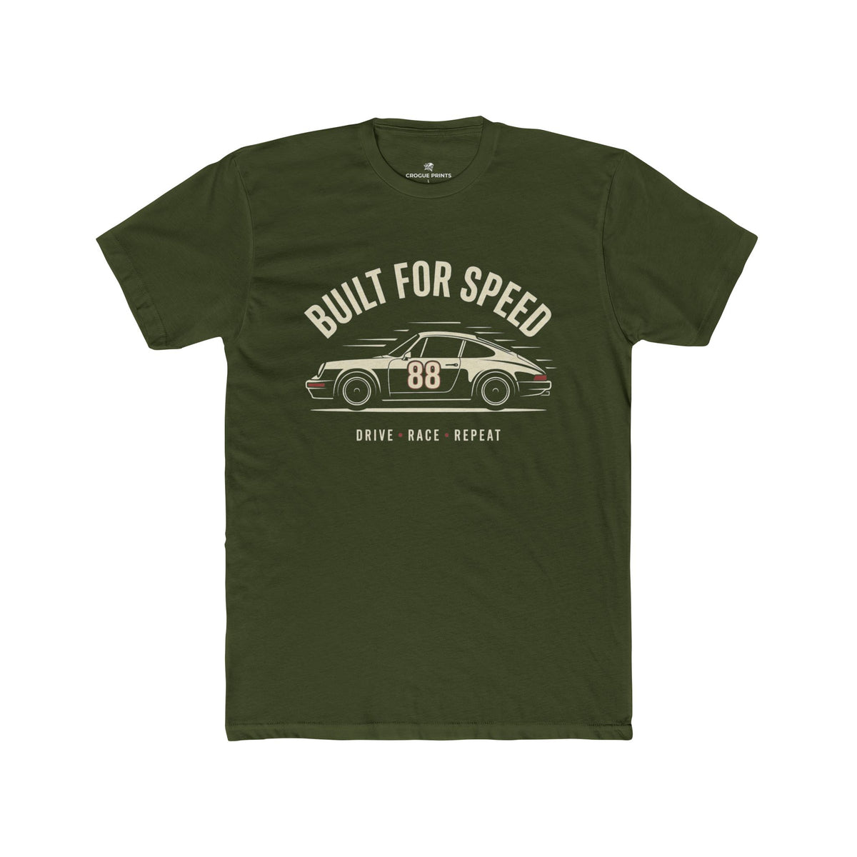 Built for Speed Car Tee — Vintage Racing Graphic Shirt (Drive Back Repeat)