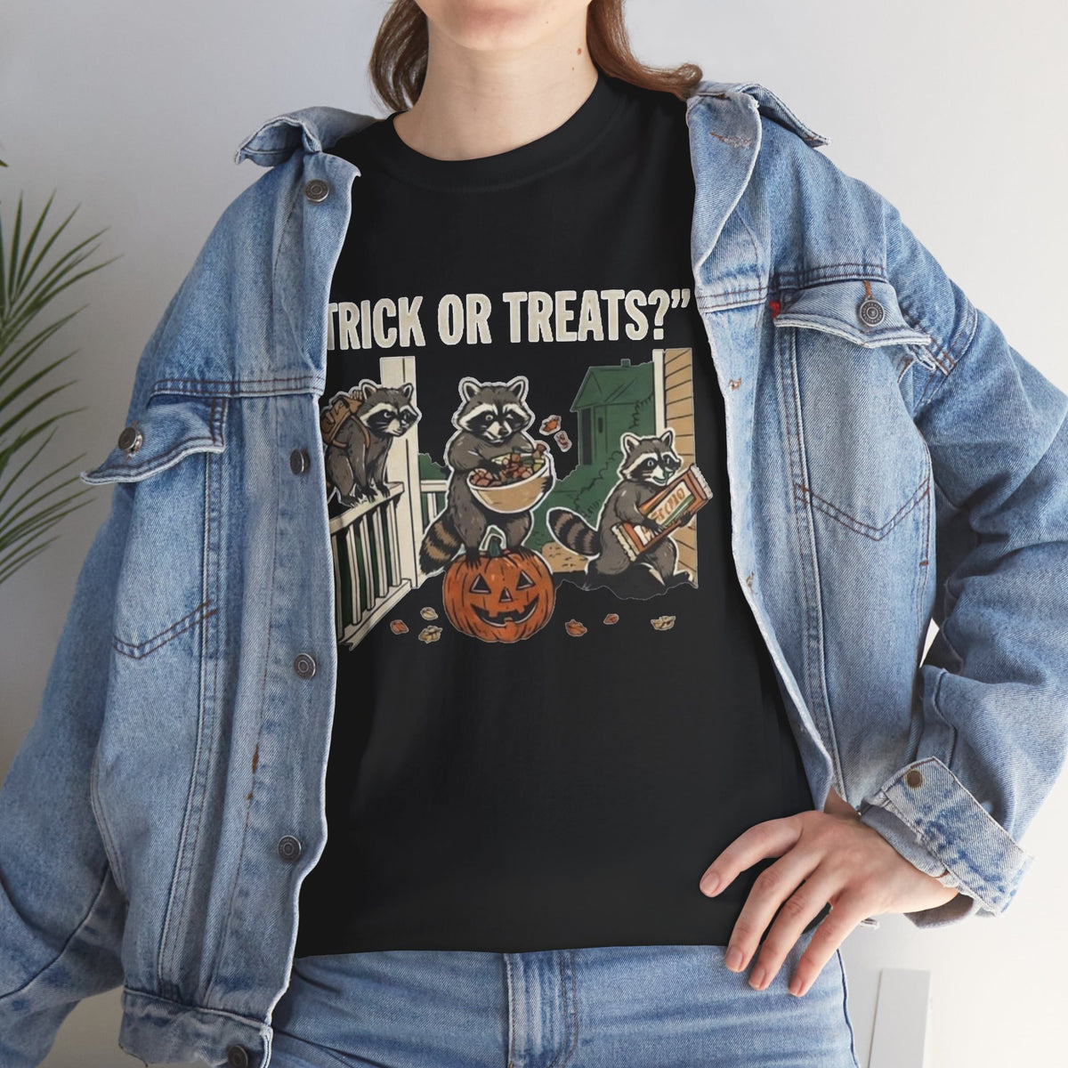 Halloween Raccoons "Trick or Treats?" Tee