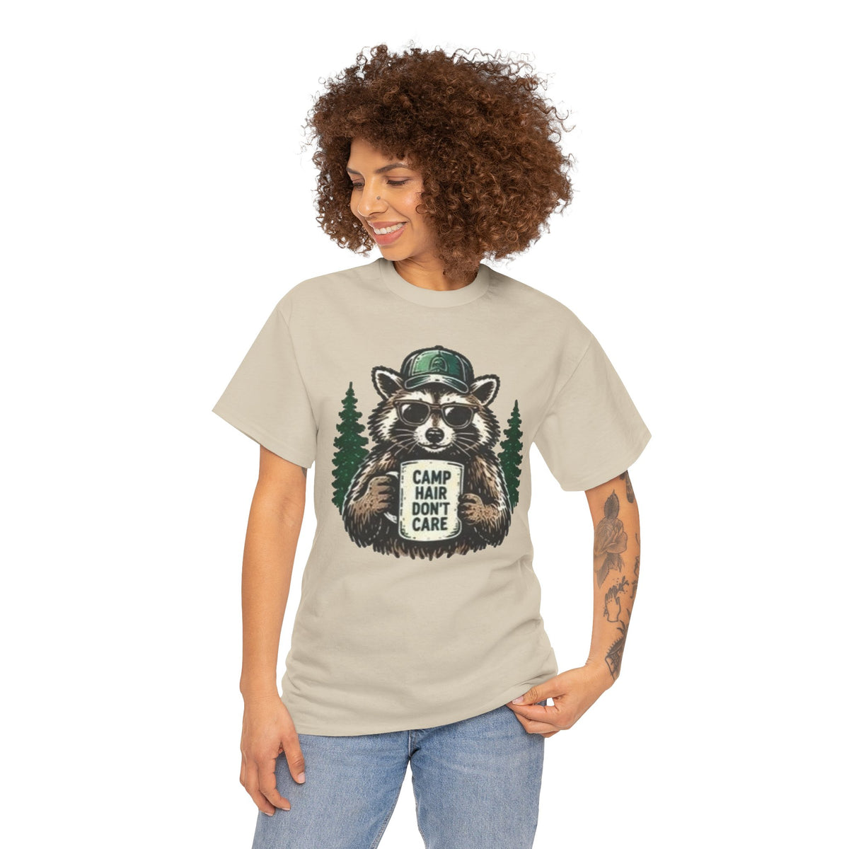 Camp Hair Don’t Care Raccoon T-Shirt