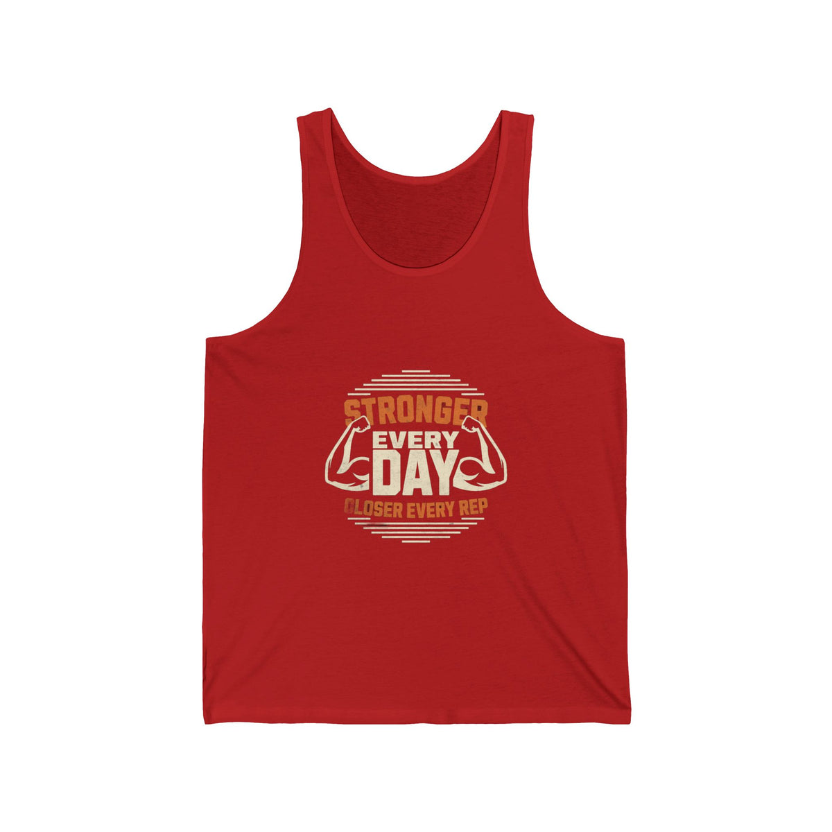 Stronger Every Day Gym Tank Top | Workout & Bodybuilding Fitness Graphic Tank Top