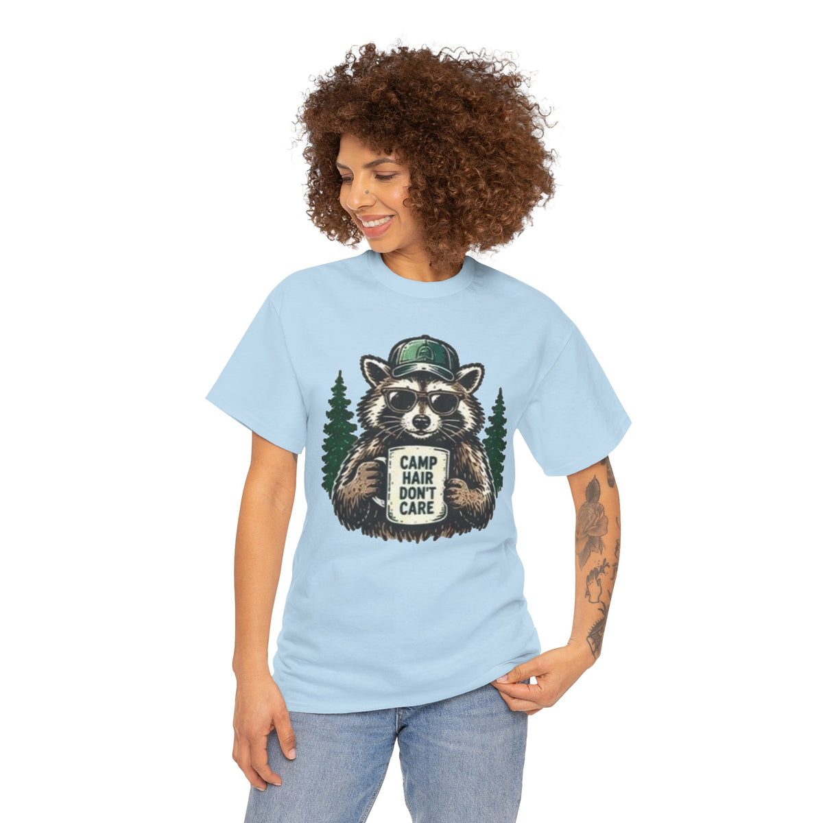Camp Hair Don’t Care Raccoon T-Shirt