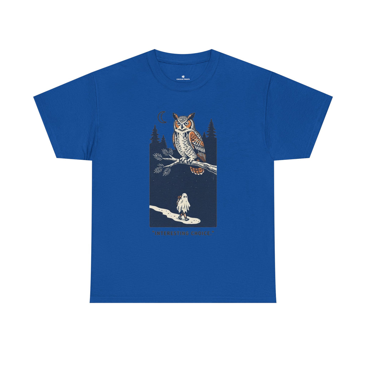 Owl Night Graphic Tee — “Interesting Choice.”