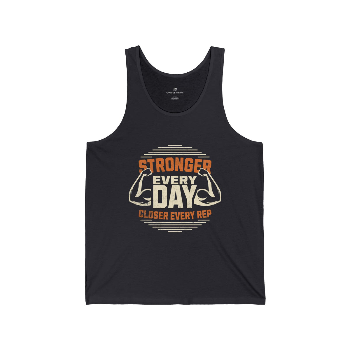 Workout Tank Top — "Stronger Every Day, Closer Every Rep" Gym Tank